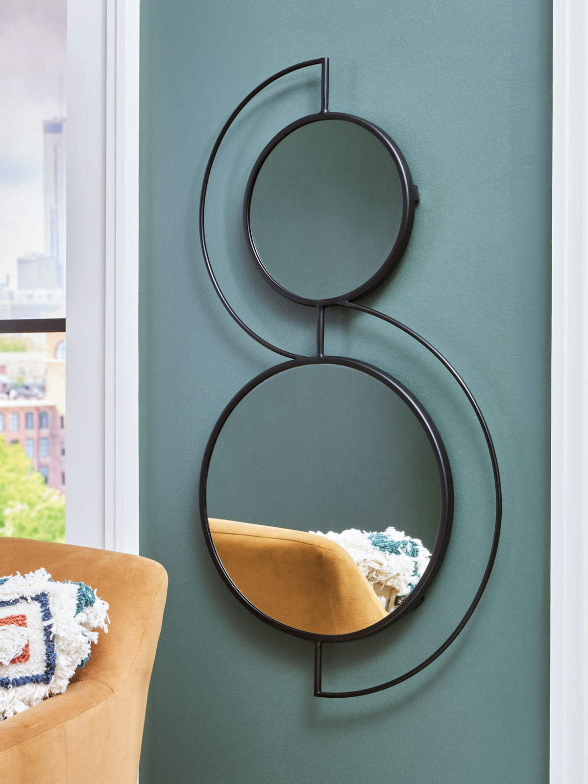 Shayham - Accent Mirror - Black by Ashley – view 3