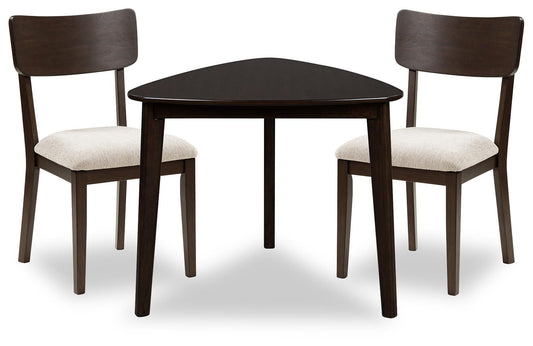 Shorbyn - 3 Pc. - Dining Table And 2 Chairs - Merlot – 3 Piece Dining Room Sets