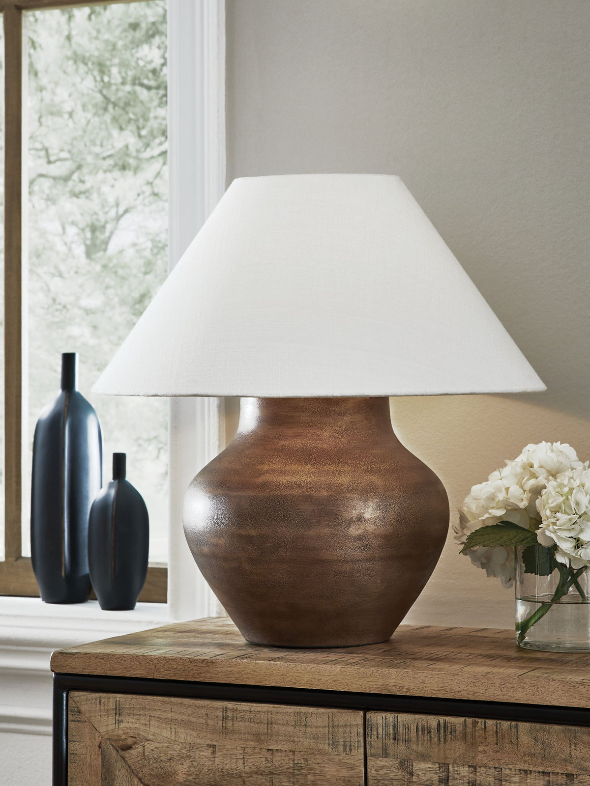 Whitham - Metal Table Lamp - Antique Copper Finish by Ashley – view 4