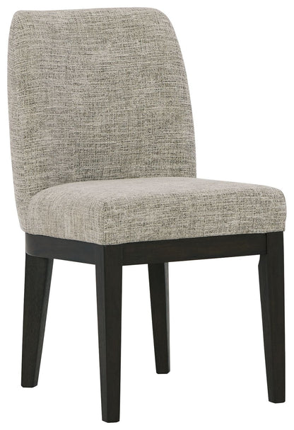 Burkhaus - Dining UPH Side Chair (Set of 2) - Beige / Dark Brown by Ashley – view 4