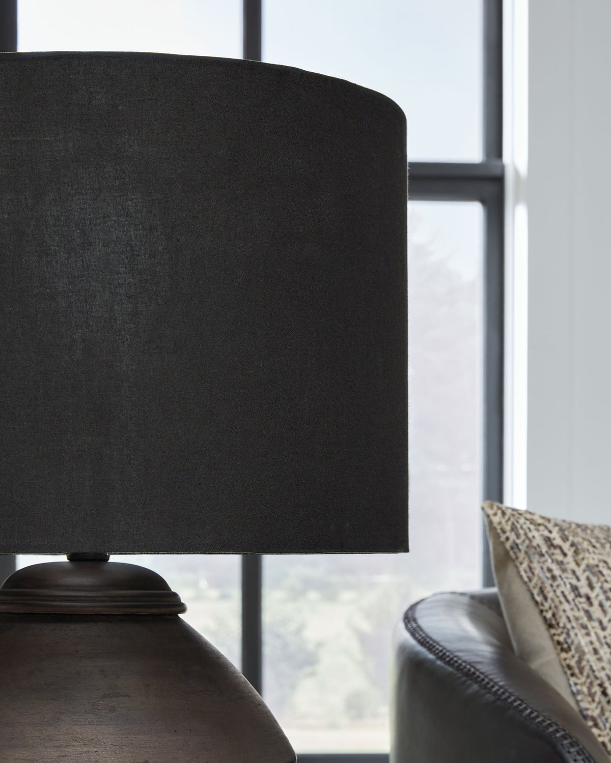 Naareman - Terracotta Table Lamp - Metallic Black by Ashley – view 2