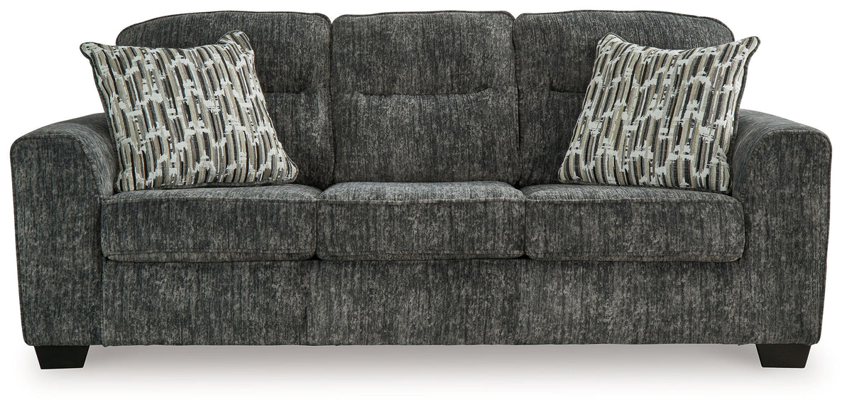 Lonoke - Sofa - Gunmetal by Ashley – Stationary Sofas