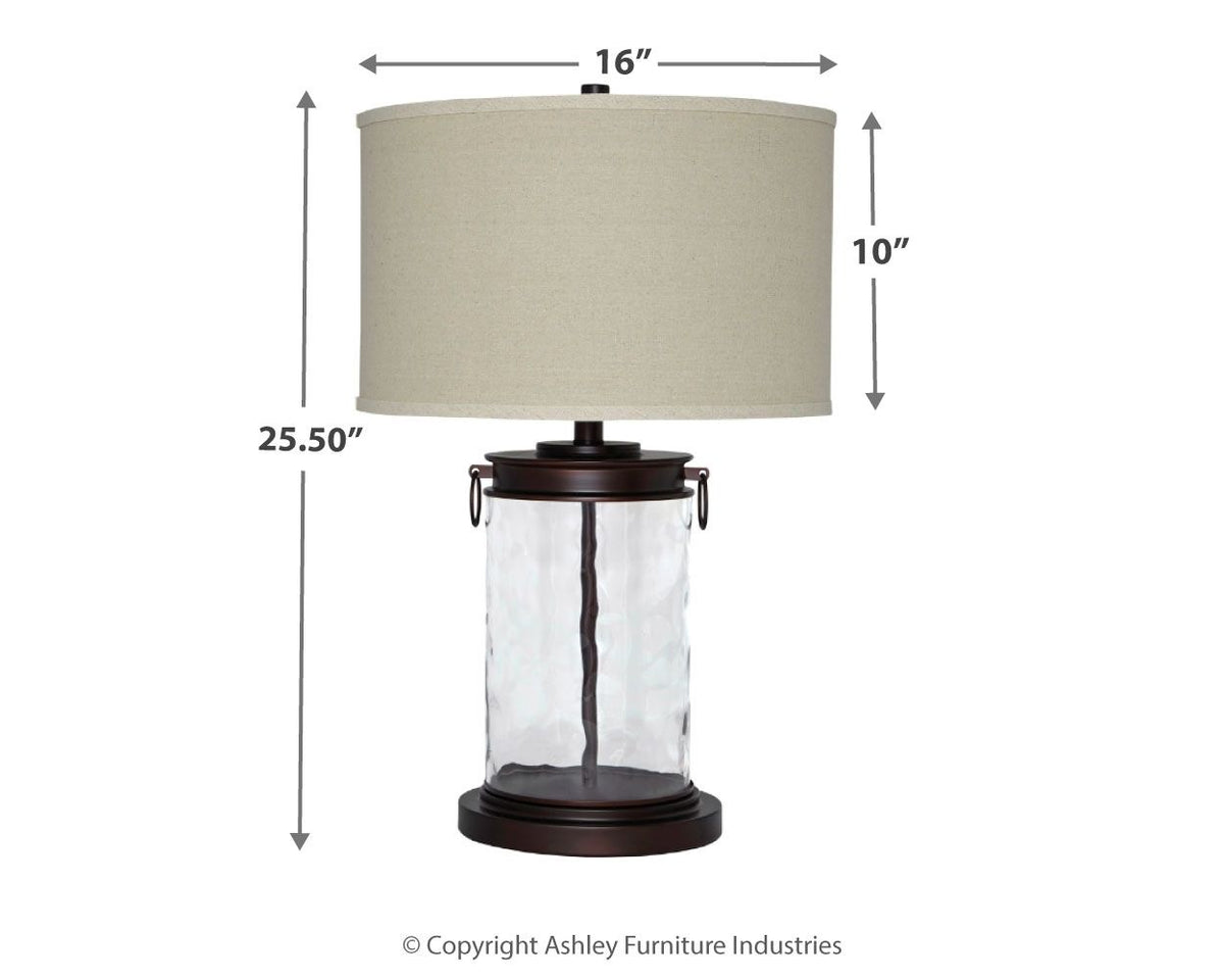 Tailynn - Glass Table Lamp  - Clear / Bronze Finish by Ashley – view 3