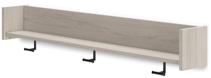 Socalle - Wall Mounted Coat Rack w/Shelf - Light Natural by Ashley – view 3