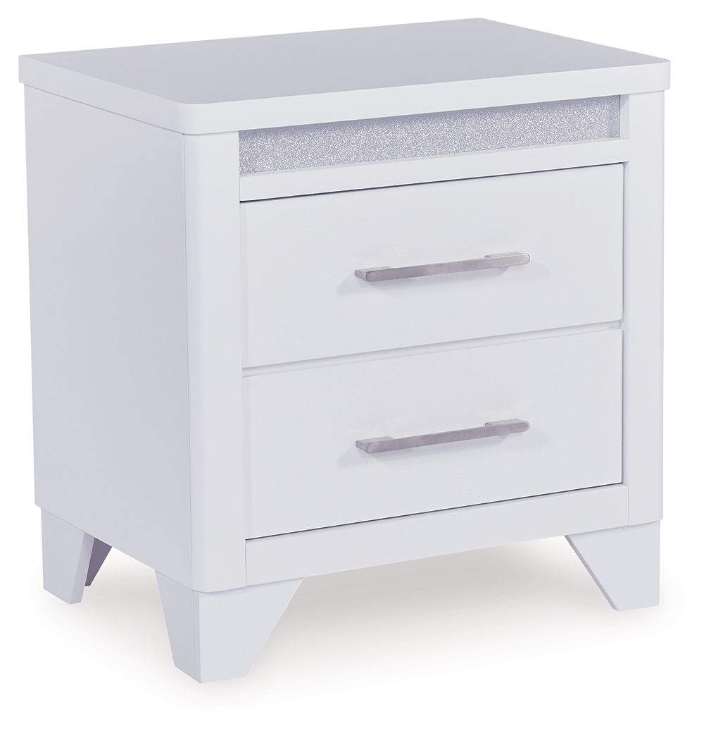 Jarlee - Two Drawer Night Stand - White by Ashley – Accent Nightstands