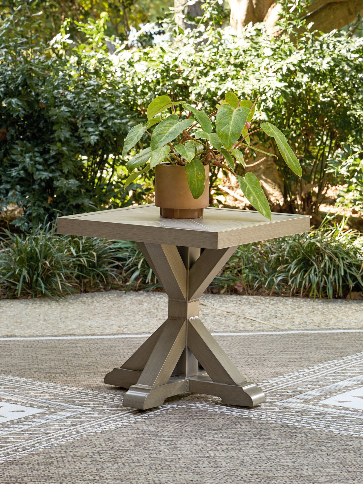 Laguna Heights - Square End Table - Beige by Ashley – view 2