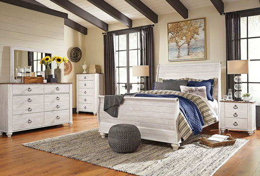 Willowton - Sleigh Bedroom Set by Ashley – 6 Piece Bedroom Sets