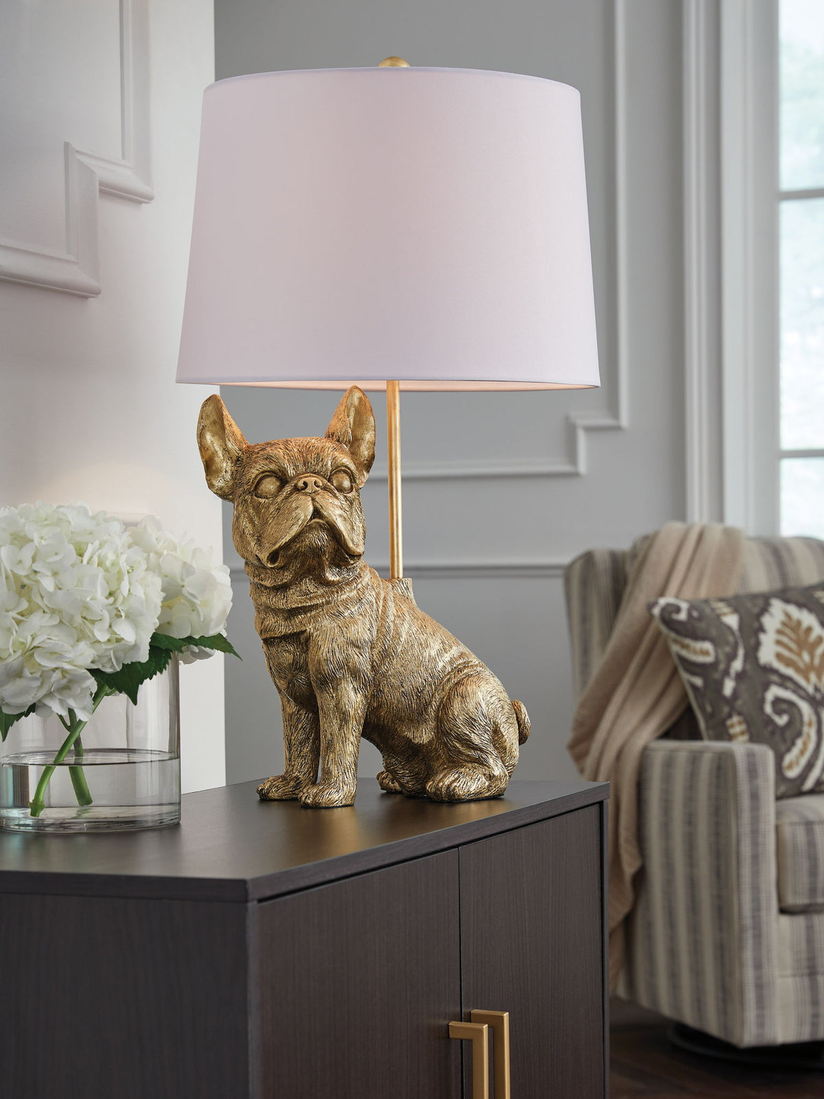 Wadeland - Poly Table Lamp - Gold Finish by Ashley – view 3