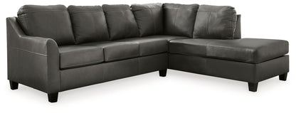 Valderno - 2-Piece Sectional With Raf Corner Chaise - Fog by Ashley – Stationary Sectionals