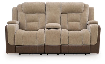 Mixed Motion - Power Reclining Loveseat With Console / Adjustable Headrest by Ashley – view 4
