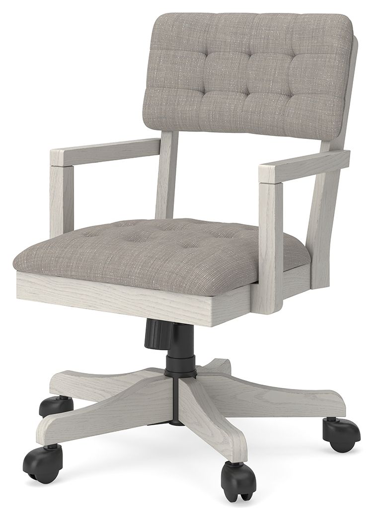 Robbinsdale - Home Office Desk Chair - Antique White by Ashley – view 2