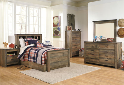 Trinell - Twin Bookcase Bed With 1 Large Storage Drawer - Brown by Ashley – view 2