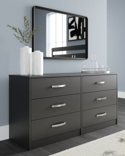 Finch - Six Drawer Dresser - Black by Ashley – view 4