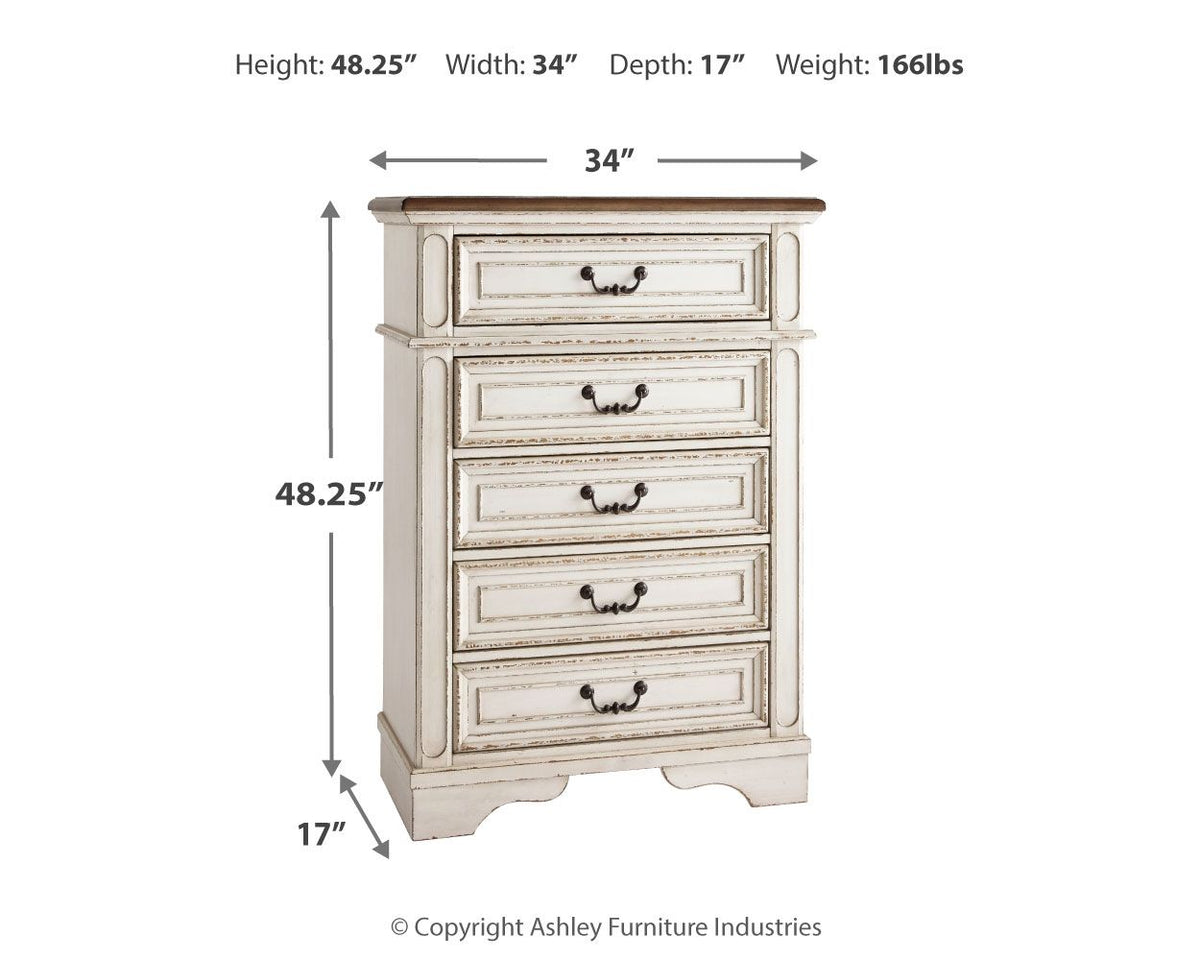 Realyn - Chest - Chipped White by Ashley – view 3
