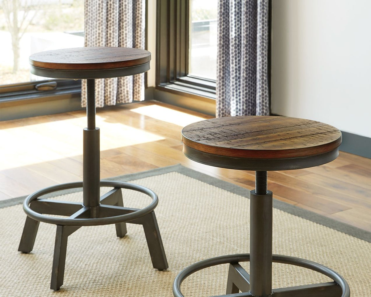 Torjin - Swivel Stool (Set of 2) - Dark Brown by Ashley – view 3