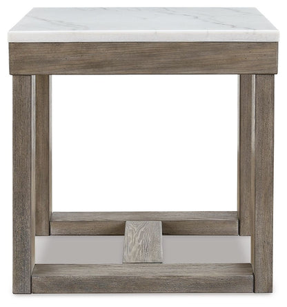 Loyaska - Square End Table - Brown / Ivory by Ashley – view 3