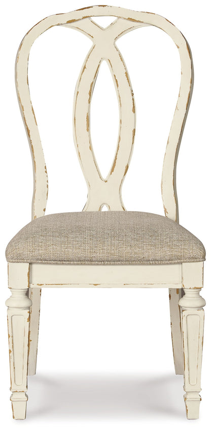 Realyn - Dining UPH Side Chair (Set of 2) - Ribbonback - Chipped White by Ashley – view 2