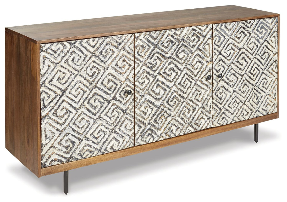 Kerrings - Accent Cabinet - Brown / Black / White by Ashley – Accent Cabinets