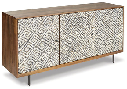 Kerrings - Accent Cabinet - Brown / Black / White by Ashley – Accent Cabinets
