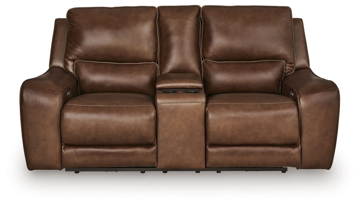 DeepWakes - Power Reclining Loveseat / Console / Adjustable Headrest by Ashley – view 5
