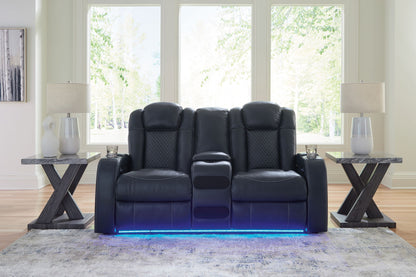 Fyne-dyme - Power Reclining Loveseat With Console/Adj Hdrst by Ashley – view 3