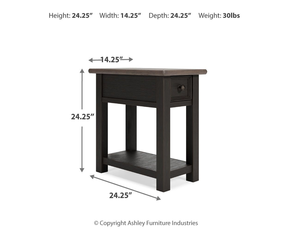 Tyler Creek - Chair Side End Table - Black / Gray by Ashley – view 2