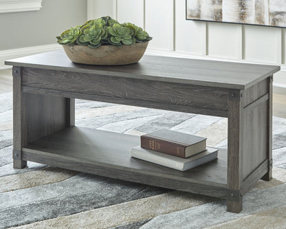 Freedan - Rect Lift Top Cocktail Table - Grayish Brown by Ashley – view 4