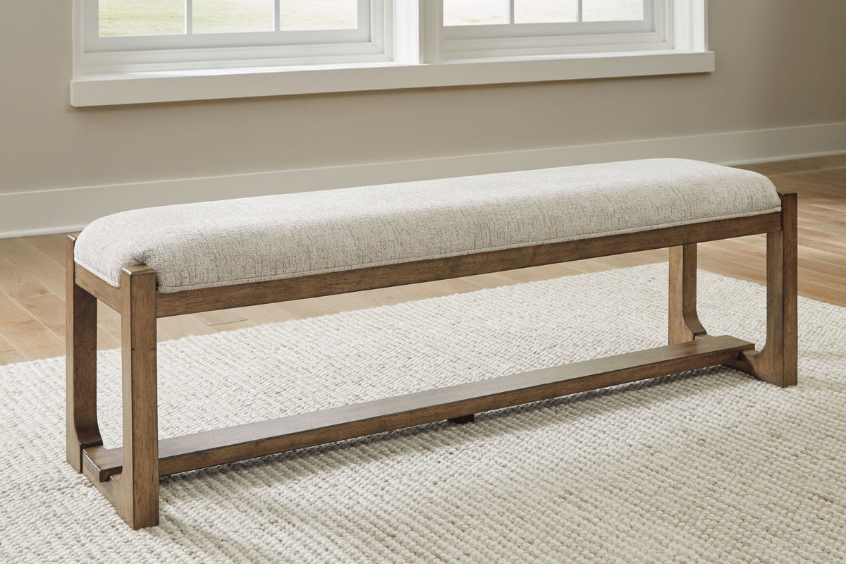 Cabalynn - Large Uph Dining Room Bench - Oatmeal / Light Brown by Ashley – view 4