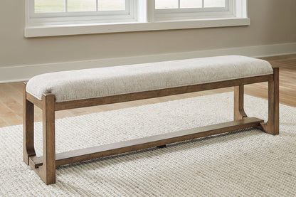 Cabalynn - Large Uph Dining Room Bench - Oatmeal / Light Brown by Ashley – view 4