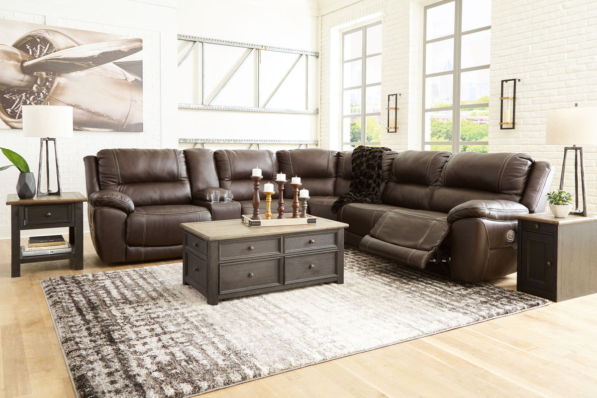 Dunleith - Power Sectional 6 Pc - Chocolate by Ashley – view 3
