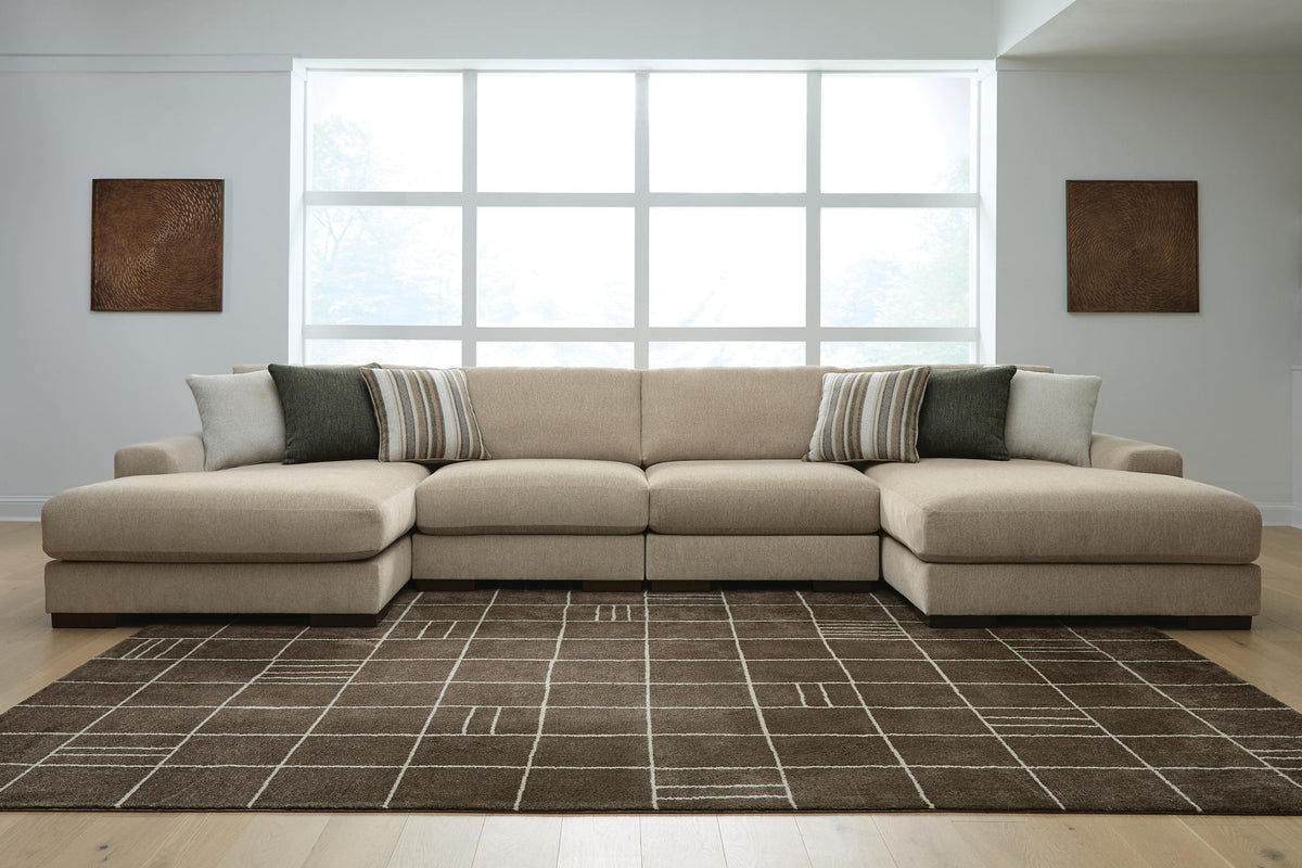 Linenhause - 4-Piece Double Chaise Sectional - Dune – view 2