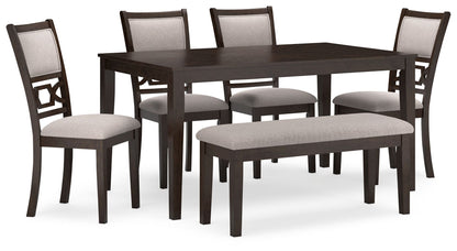Langwest - Dining Room Table Set (Set of 6) - Brown by Ashley – 6 Piece Dining Room Sets