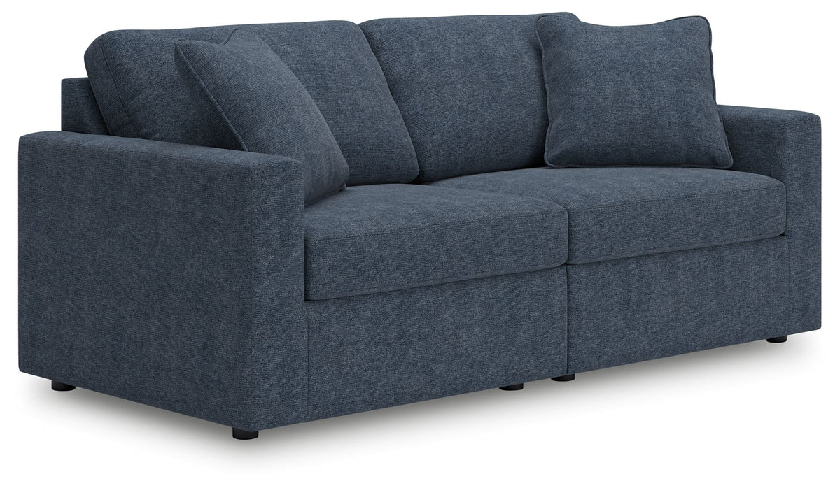 Modmax - 2-Piece Sectional Loveseat - Fabric - Ink by Ashley – Stationary Sectionals