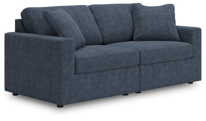 Modmax - 2-Piece Sectional Loveseat - Fabric - Ink by Ashley – Stationary Sectionals