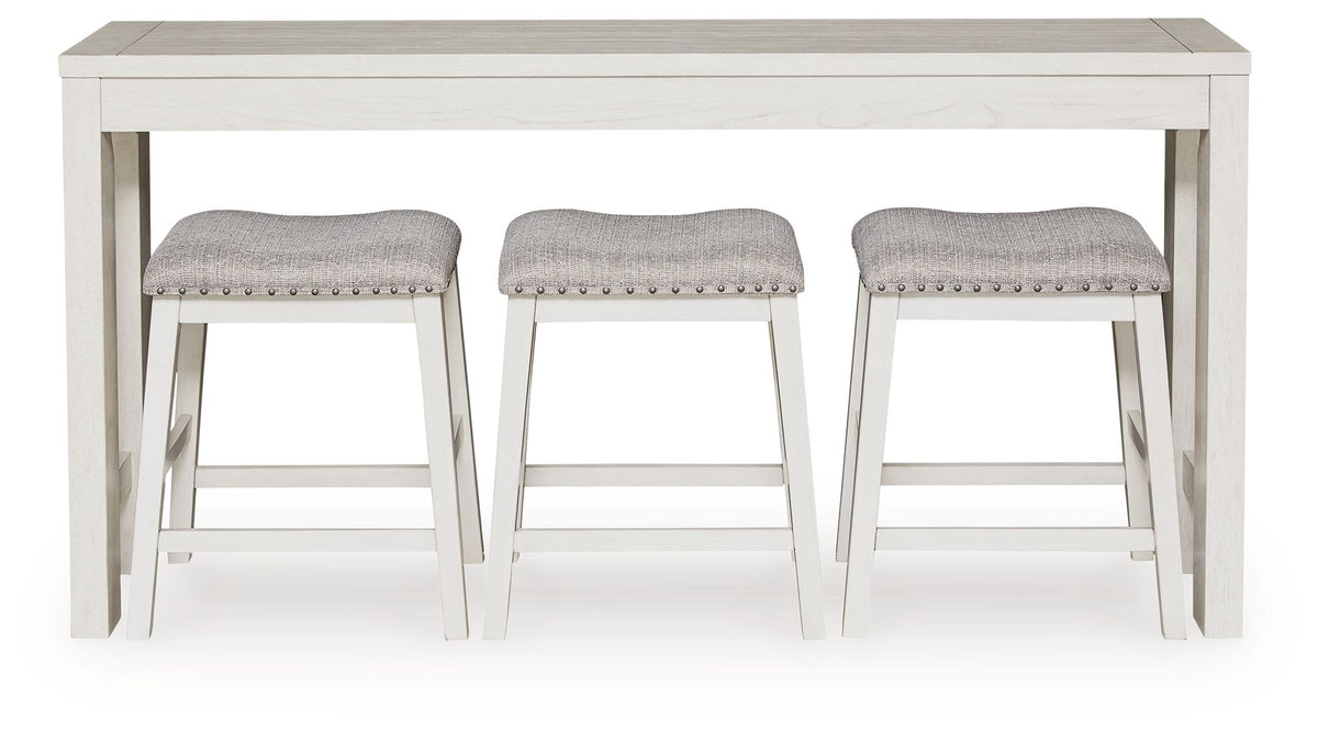 Robbinsdale - Rectangular Dining Room Counter Table Set (Set of 4) - Antique White by Ashley – view 3
