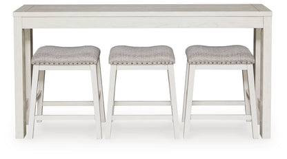 Robbinsdale - Rectangular Dining Room Counter Table Set (Set of 4) - Antique White by Ashley – view 3
