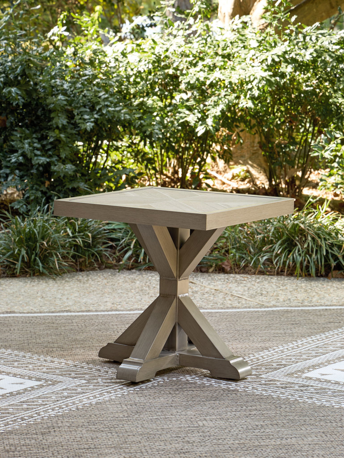 Laguna Heights - Square End Table - Beige by Ashley – view 3