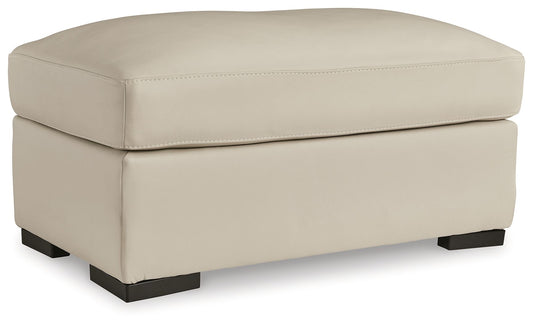 Treasure Trove - Ottoman - Almond by Ashley – Upholstered Ottomans