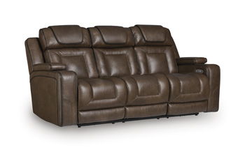 Mestrino - Power Recline Sofa With Adjustable Headrest - Hickory by Ashley – Reclining Sofas