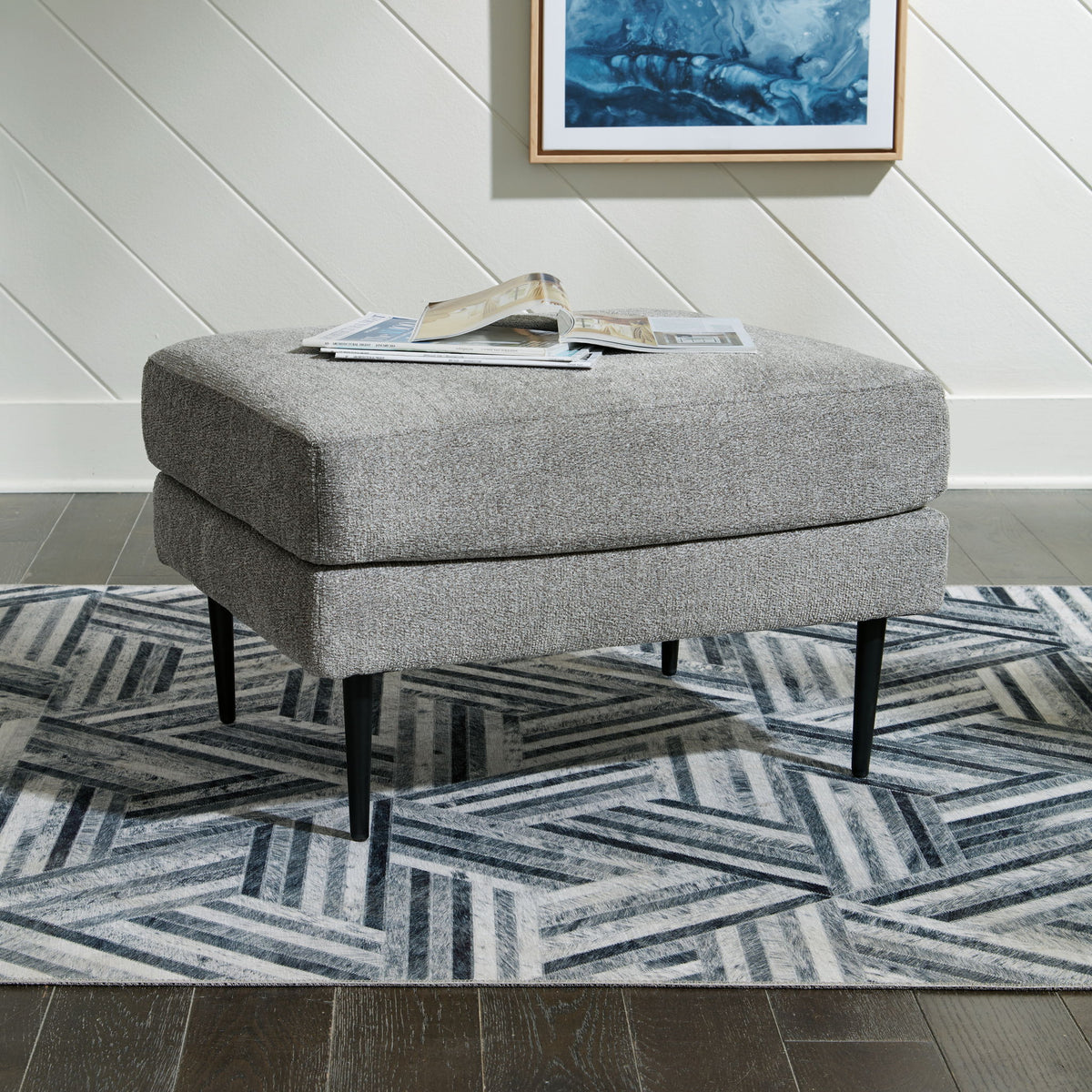 Hazela - Ottoman - Charcoal by Ashley – view 3