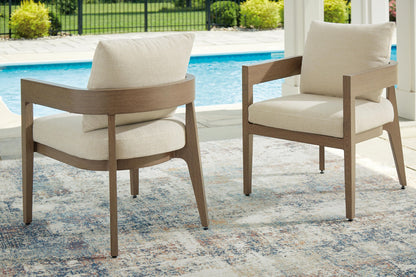 Serene Bay - Arm Chair With Cushion (Set of 2) - Dark Brown / White by Ashley – view 3