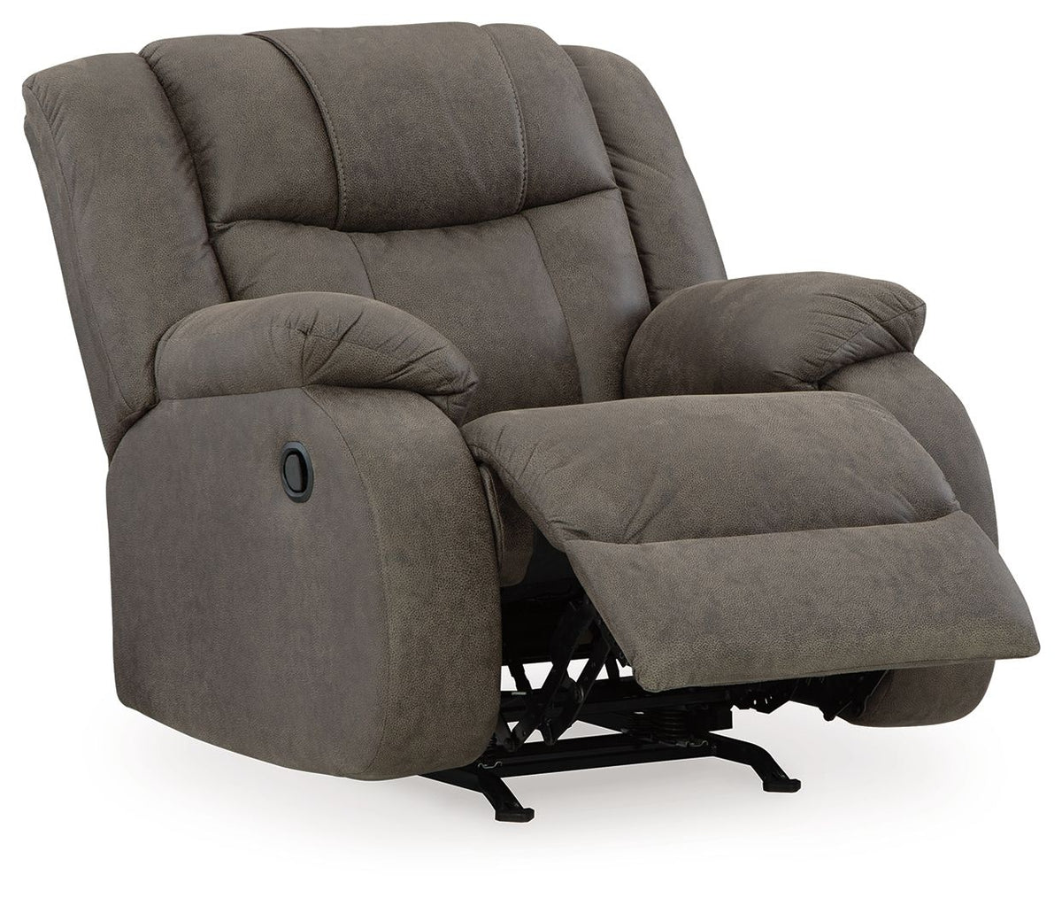 First Base - Rocker Recliner - Gunmetal by Ashley – view 2