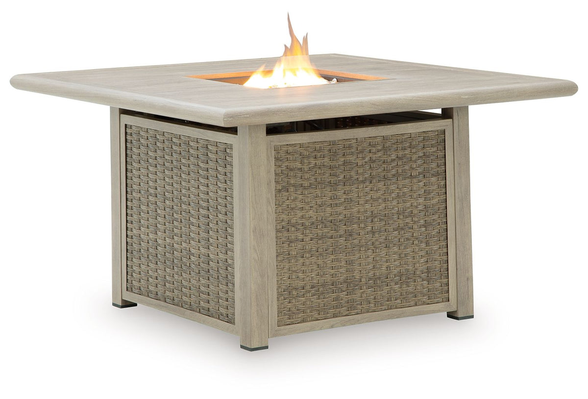 Cliff Trails - Square Fire Pit Table - Beige by Ashley – view 2