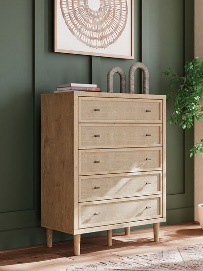Cielden - Five Drawer Wide Chest - Two-Tone by Ashley – view 3