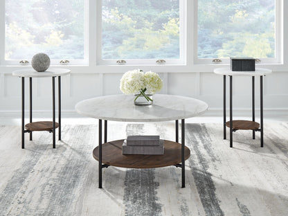 Wrenwich - Occasional Table Set (Set of 3) - Brown / Black / White by Ashley – view 3