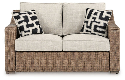 Beachcroft - Loveseat With Cushion - Beige by Ashley – view 3