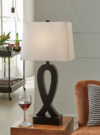 Markellton - Poly Table Lamp (Set of 2) - Black by Ashley – view 2