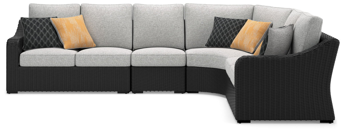 Beachcroft - 4-Piece Outdoor Sectional - Black by Ashley – view 3