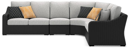 Beachcroft - 4-Piece Outdoor Sectional - Black by Ashley – view 3