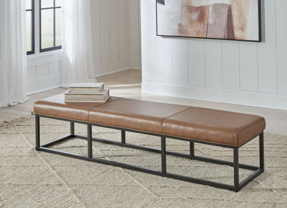 Joston - Accent Bench - Caramel by Ashley – view 4